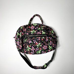Vera Bradley Women's Black Floral Duffle Bag